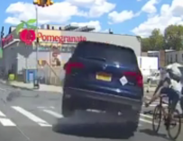 Fotografía del accidente de tráfico de un ciclista español en Nueva York.