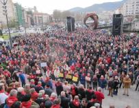 Concentración De Pensionistas En Bilbao.