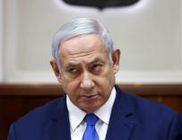 El primer ministro israelí, Benjamin Netanyahu, asiste a la reunión semanal de su gabinete en Jerusalén, el 14 de julio de 2019. /EFE / EPA / RONEN ZVULUN