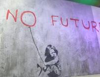Imágenes de la exposición que recoge obras de Banksy en Bruselas