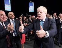 Boris Johnson, durante la convención de los conservadores de 2019