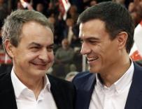 Pedro Sánchez y José Luis Rodríguez Zapatero