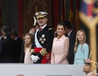 la Familia Real en el desfile del 12 de octubre