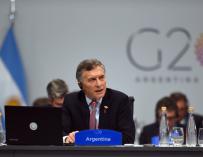 El presidente argentino, Mauricio Macri, durante la plenaria de la segunda y última jornada de la cumbre de líderes del G20 (EFE)