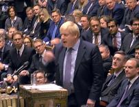 Captura de vídeo del Parlamentaria del Reino Unido que muestra al Primer Ministro británico Boris Johnson. /EFE