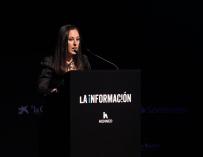 Elena Moral, directiva de Talgo, recoge el Premio Líder a la Innovación de La Información.