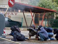 Barricadas en la AP-7 a su paso Girona