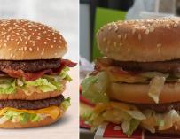 El Big Mac tradicional y el nuevo Big Mac con bacon