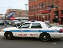 Fotografía de un coche de policía de Chicago.