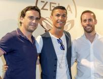 Abel Matutes Jr, Cristiano Ronaldo y Manuel Campos.