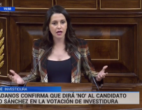 Inés Arrimadas durante su intervención. /RTVE