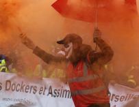 Manifestantes en las calles de Francia contra las reformas de pensiones. / EP