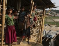 Niños refugiados rohingya en Bangladesh