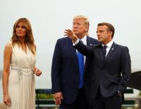 Macron junto a Trump tras su reunión en el G7. / EFE