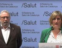 Rueda de prensa telemática de la consellera de Salud de la Generalitat, Alba Vergés, y el secretario de Salud Pública, Joan Guix