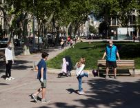 Niños jugando en Barcelona