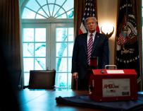 El presidente de Estados Unidos, Donald Trump, en un despacho de la Casa Blanca
