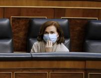 Carmen Calvo, mascarilla, Congreso de los Diputados