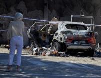 Un hombre asesina a su pareja y quema su coche en L'Escalada