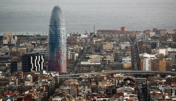 Vista de la Torre Glòries de Barcelona