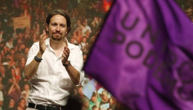 Foto: Pablo Iglesias en un mitín electoral de Podemos.(EFE).