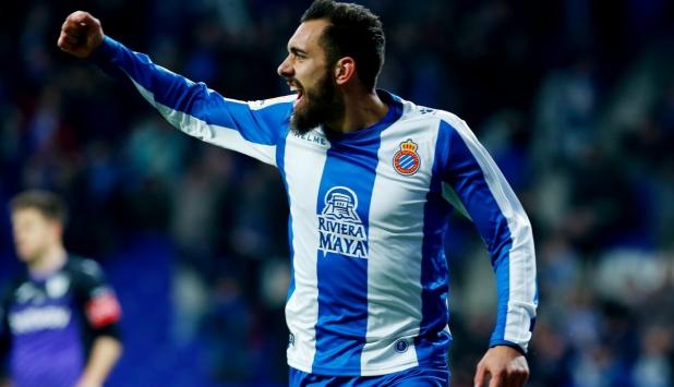 Borja Iglesias celebra un gol con el RCD Espanyol