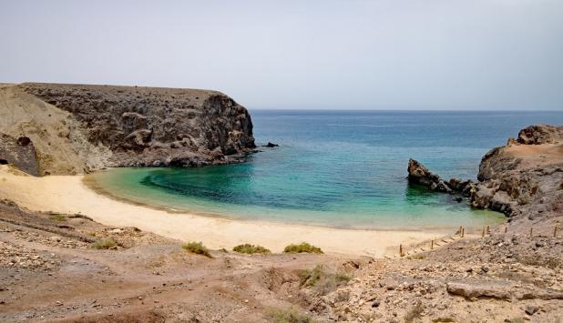 Fotografía de la Playa del Papagayo (Lanzarote).