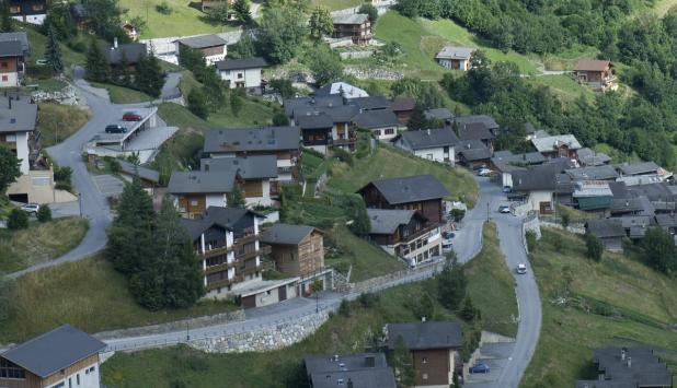 Fotografía de la ciudad de Albinen en Suiza.