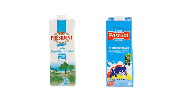 President y Pascual leche semidesnatada