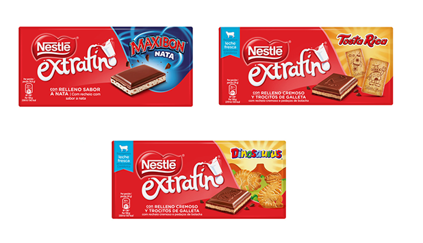 Chocolate relleno de Nestlé: Maxibon, Tosta Rica y Dinosaurus